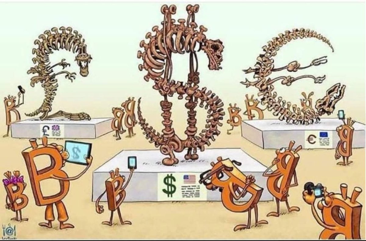 Fiat Dinosaur Skeletons via art-krug.com – Bitcoin Art Gallery